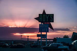 Neon Dreams on the Mother Road by Dream World Images