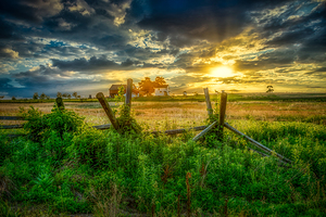 Fenceline sunset