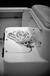 Black & White Boating: Waiting for Work by Dream World Images