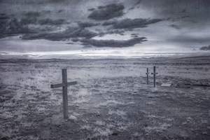 Silent Crosses: Fort Laramie Wyoming by Dream World Images
