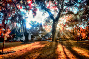 Spiritual Splendor: A Churchyard Sunset on Saint Simons Island