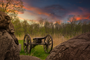 Sunset Cannon -1 by Dream World Images