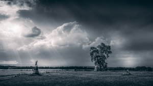 Majestic Tranquility: A Storm at the Angle in Gettysburg