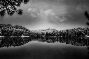 Expansive Beauty: A Panoramic Vista of Center Lake