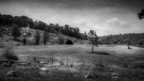 Echoes of Conflict: Little Round Tops Peaceful Remnants Print