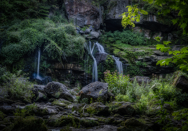 Verdant Serenity Falls Print