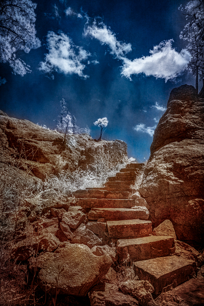 Stairway to Tranquility: Exploring Sylvan Lake South Dakota Print