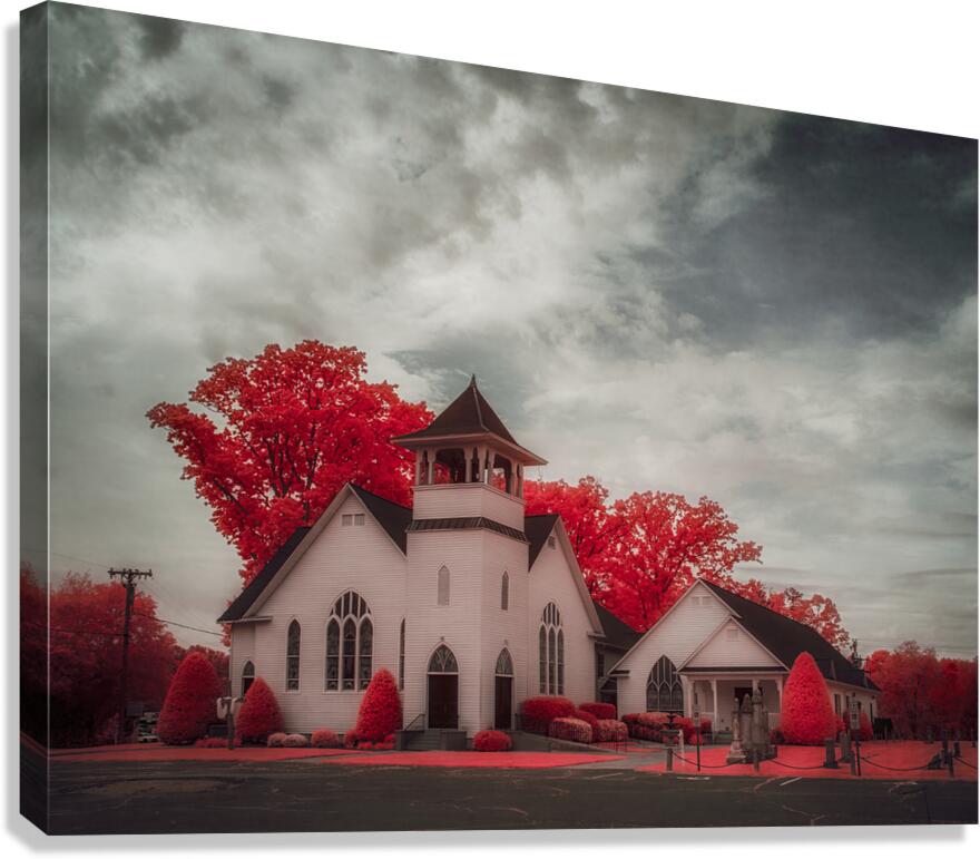 Spiritual Splendor - Crimson Steeple Canvas Print