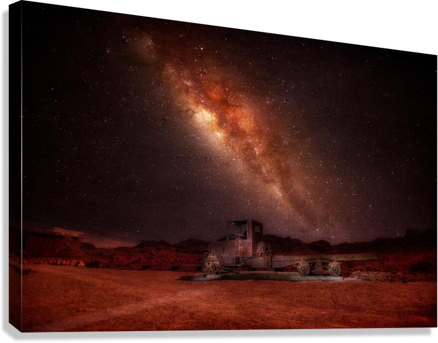 Starlit Relic in Desert Silence Canvas Print
