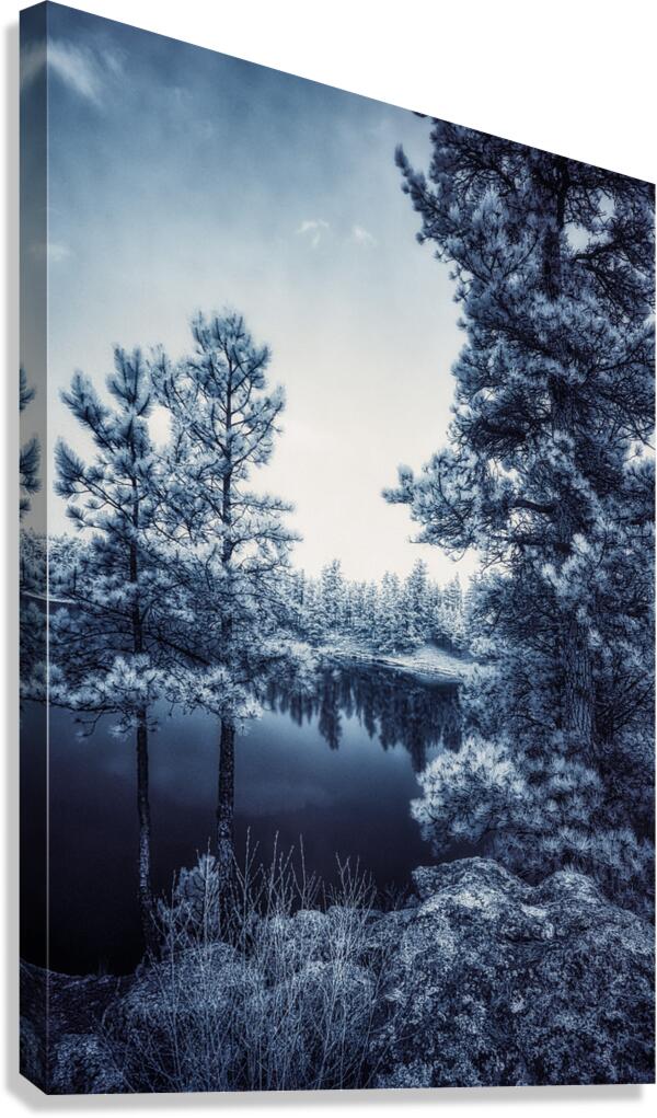 Infrared Tranquility: Capturing the Essence of Bismarck Lake Canvas Print