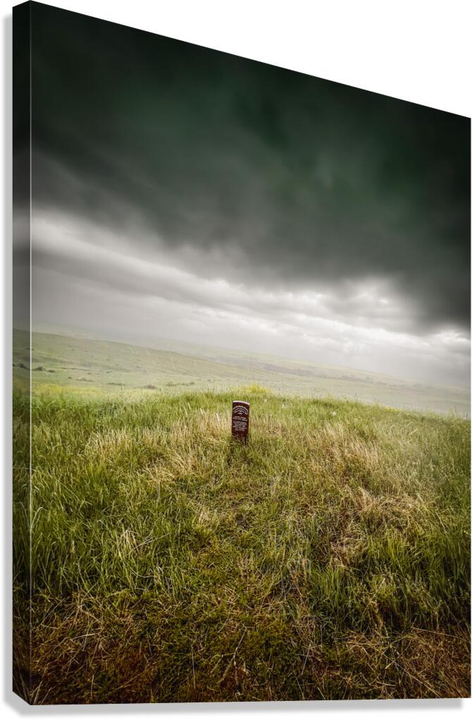 Storming Headstone: A Heroic Quest Through Eastern Montanas Bat Canvas Print