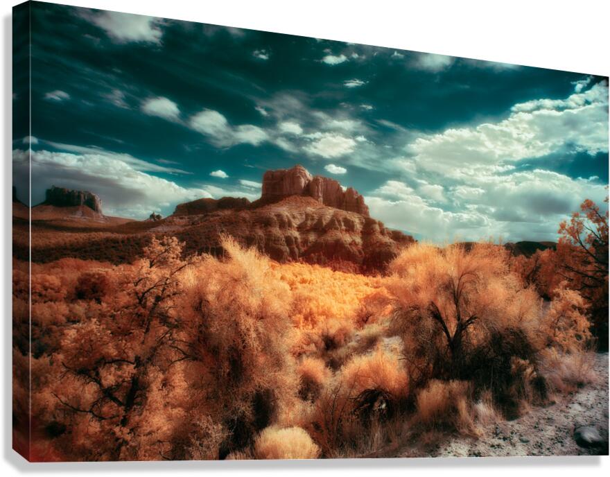 Ethereal Landscape Under Painted Skies Canvas Print