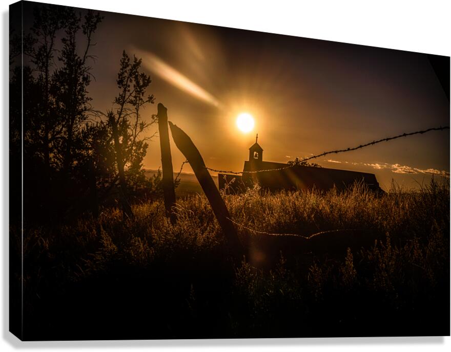 Sun Kissed Harmony Along Rustic Lines Canvas Print