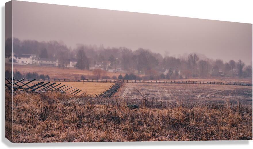 Oatmeal Fence Canvas Print