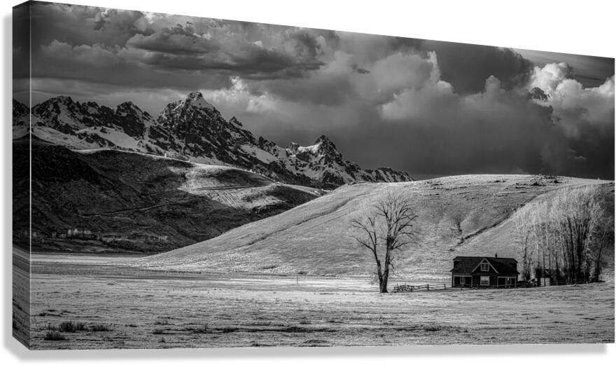 Mountain Homesteads Tale Canvas Print
