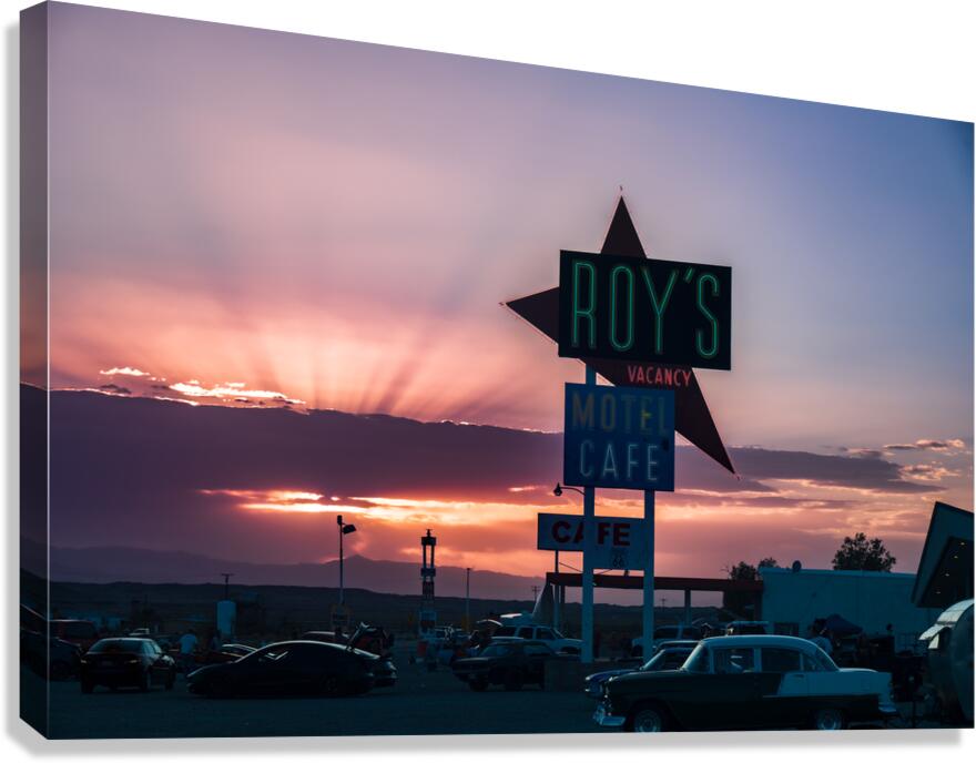 Neon Dreams on the Mother Road Canvas Print