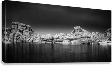 Mystical Moments: Sylvan Lake Infrared Rocks Canvas Print