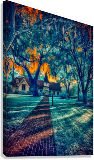 Spiritual Splendor: Blue Church Canvas Print
