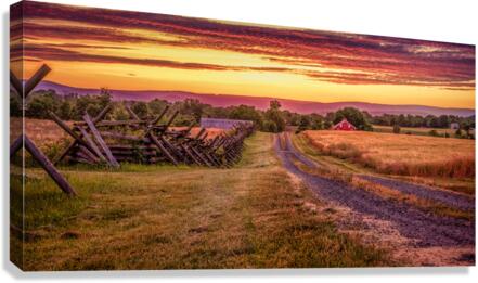 Sunset on the Farm Canvas Print