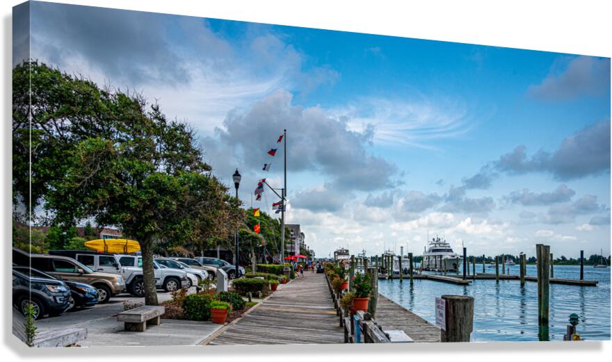Boardwalk Beauty: A Pictorial Journey Through Beauforts Coastal Charm Canvas Print