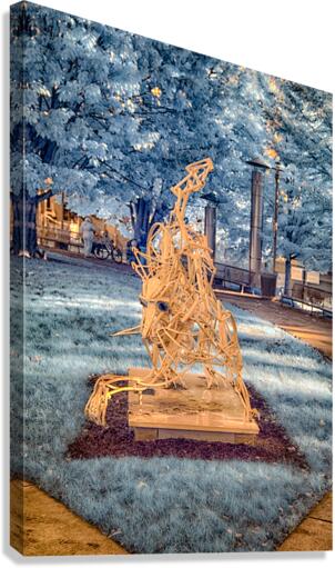 Dance of Light and Steel Canvas Print