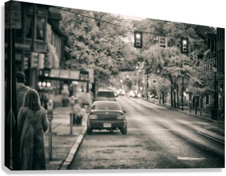 Urban Pause: Capturing the Vibrancy of Yorks Red Light Moments Canvas Print