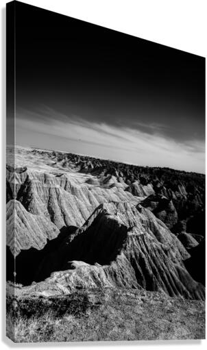 Ethereal Dance: Badlands Infinite Horizons in Infrared Canvas Print