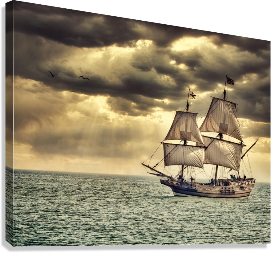 Maritime Marvel: Witnessing a Historic Tall Ship Arrival During Our Family Vacation to Cape Charles Virginia -2 Canvas Print