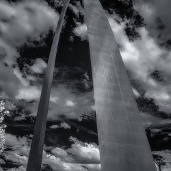 Skyward Monument in Monochrome