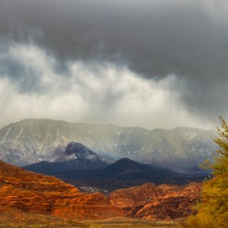 Desert Mountain Storm Light