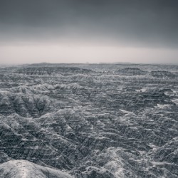 Ghostly Vistas: Exploring the Badlands in Infrared Majesty
