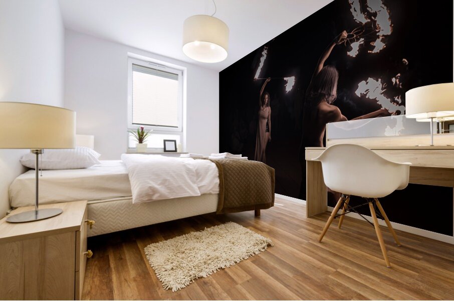 Torchlit Ballet Duo Mural print