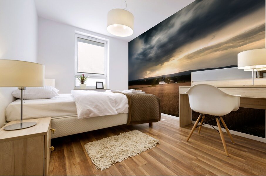 Farmland Sunset Mural print