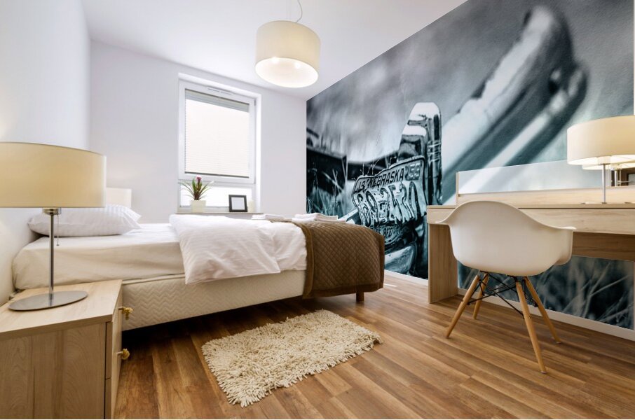 Rustic Relic - Blue Plate Mural print