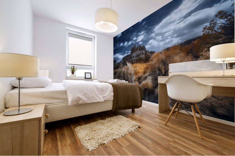 Sunlit Poetry Across Wilderness Towers Mural print