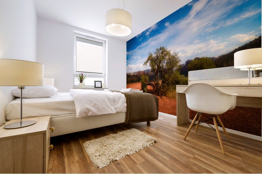 Gnarled Ode on Reddish Earth Mural print