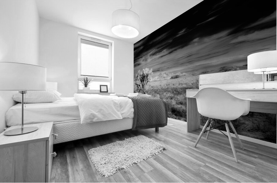 Textured Realms of Silence and Cloud Mural print