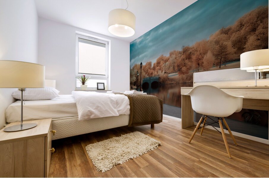 Reflections of Golden Calm Mural print