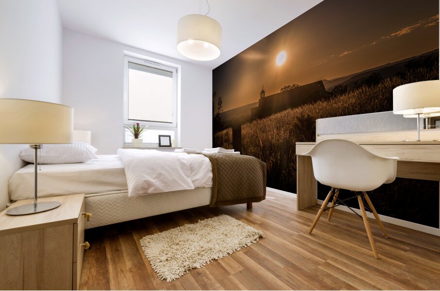 Silhouette in Sunlit Harmony Mural print