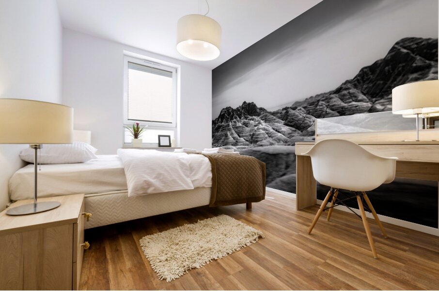 Shadows of the Earth: A Badland Peaks Driveby Mural print