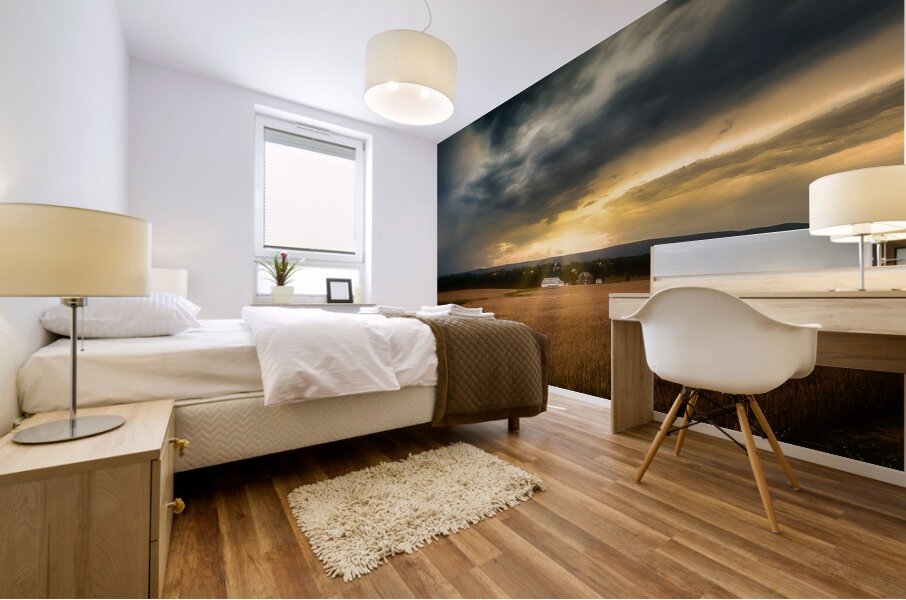 Farmland Sunset Mural print