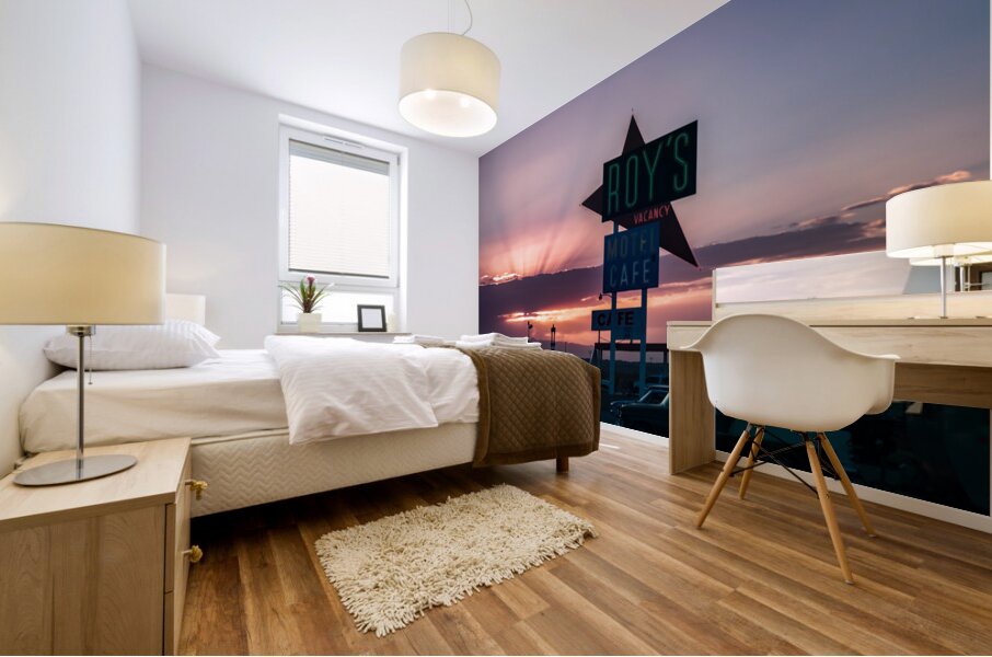 Neon Dreams on the Mother Road Mural print