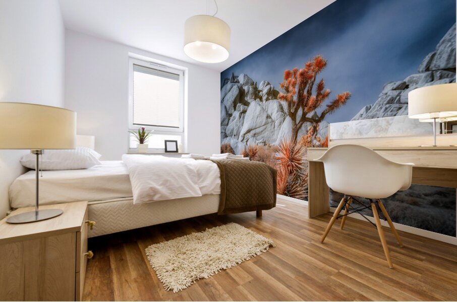 Desert Canvas of Fire and Stone Mural print