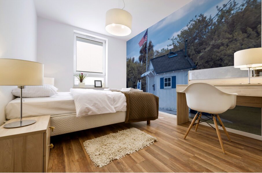 Smallest Post Office Biggest Sky Mural print