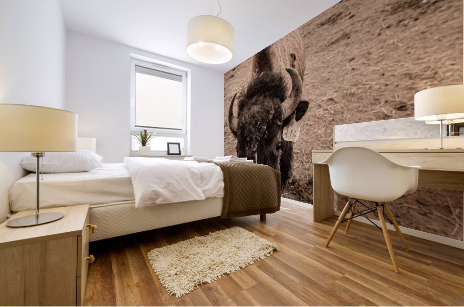 Snapshot from the Wild: Bison 316 Mural print