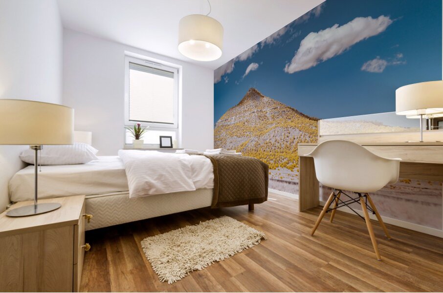 Golden Peak Under Azure Dreams Mural print