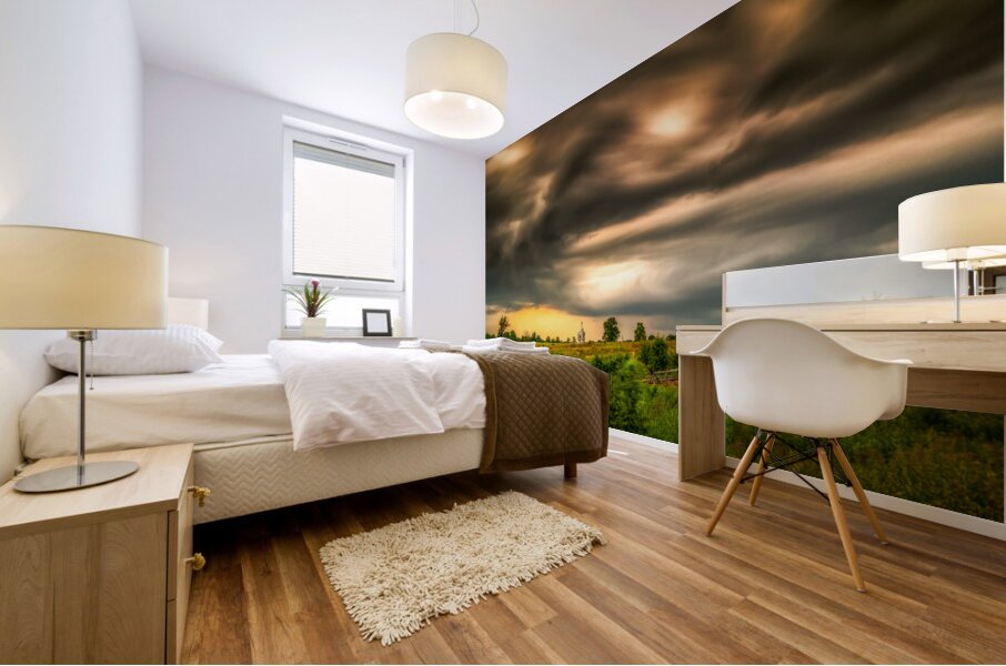 Storms Watch Over Valor Mural print