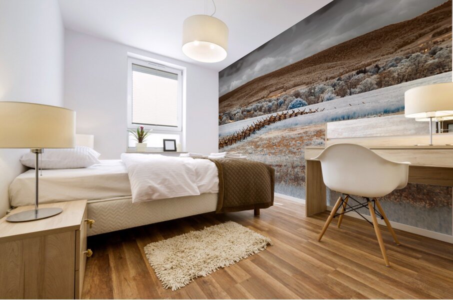 Infrared Fenceline Mural print