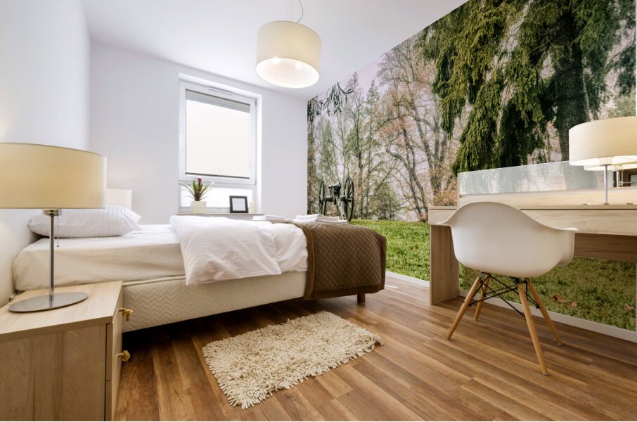 Guardian of History: Cannon in Gettysburg Cemetery Mural print