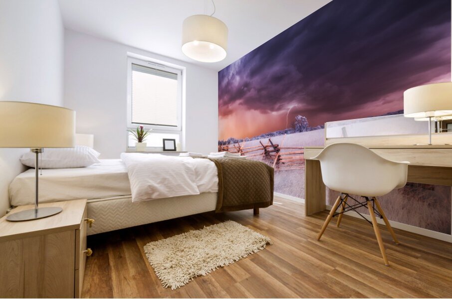 Stormy Surrealism: A Journey into the Unknown Mural print